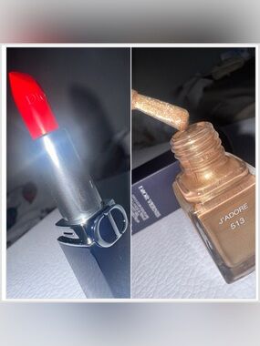 Dior Rouge Dior Lipstick mini & Polish 513 in full size
